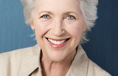 older woman smiling