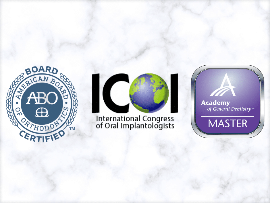 Badges from Advanced Awards and Certifications in Dentistry